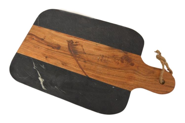 Wood and Marble Cheese Board