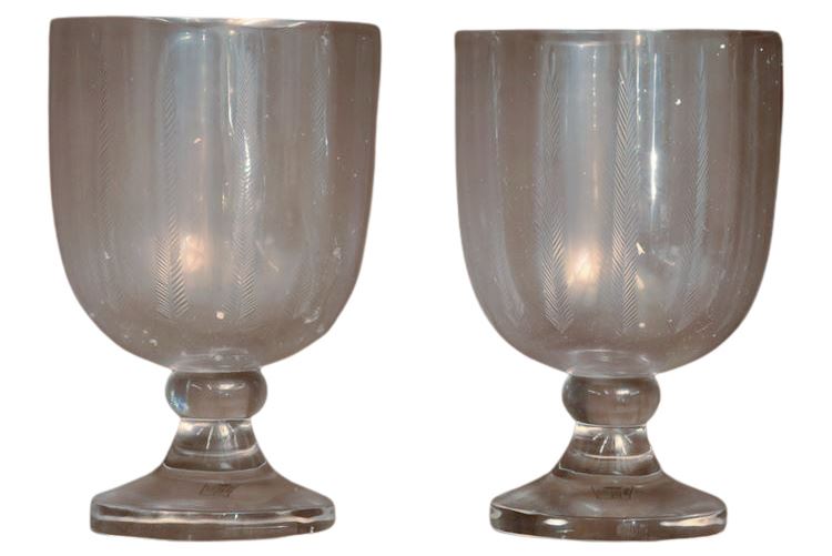 Pair Glass Vases