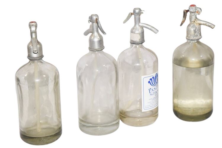 Group Vintage Seltzer Bottles