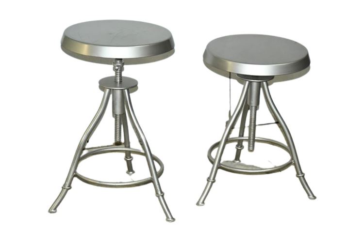 Two (2) Industrial Metal Stools