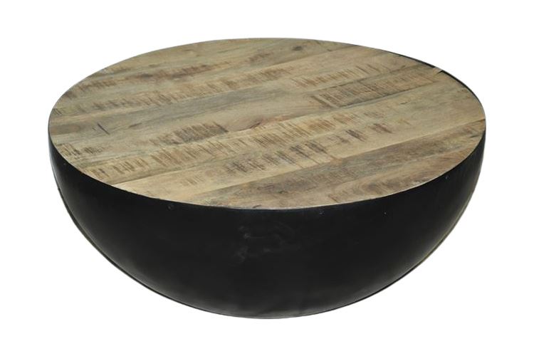 Half Circle Wood Coffee Table