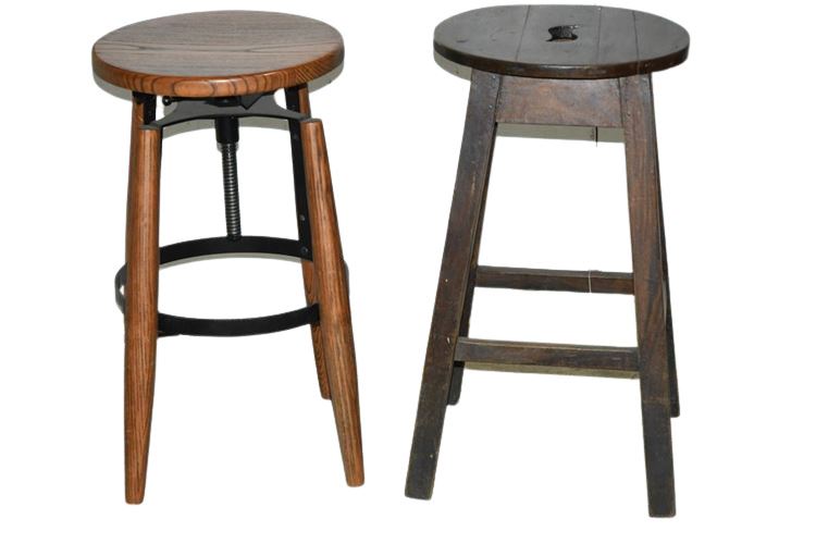 Two (2) Wooden Stools