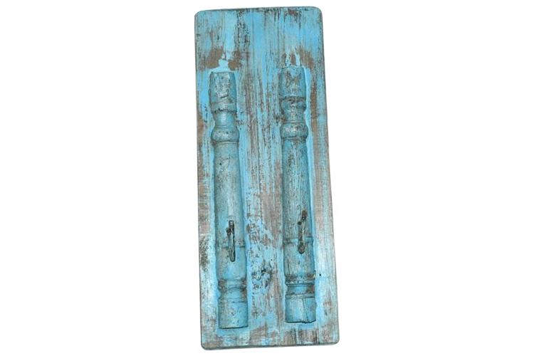 Rustic Blue Painted Wall Plaque