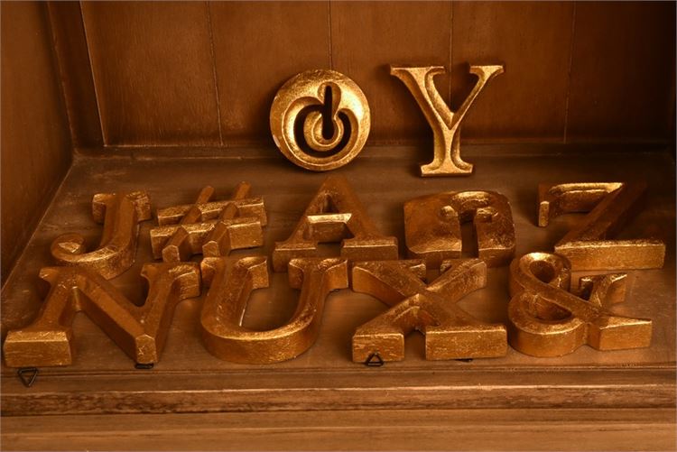 Group Gold Monogramed Letters