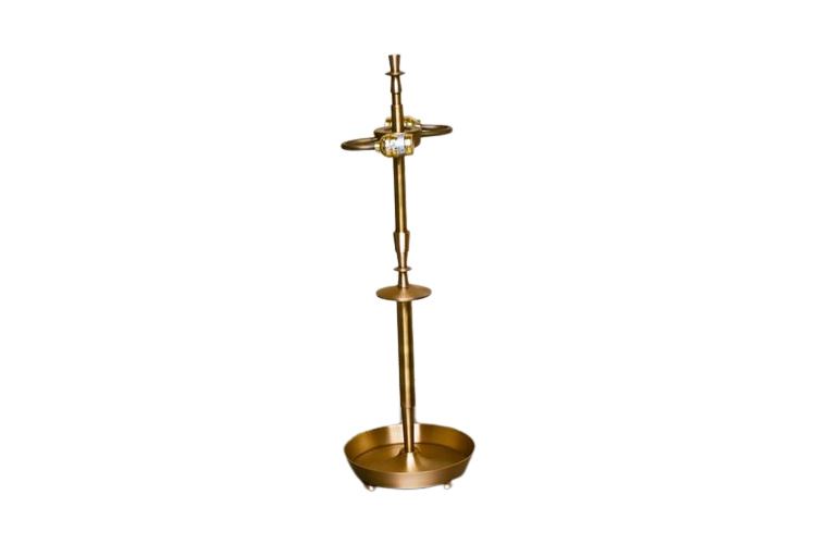 Brass Modern Two Light Table Lamp