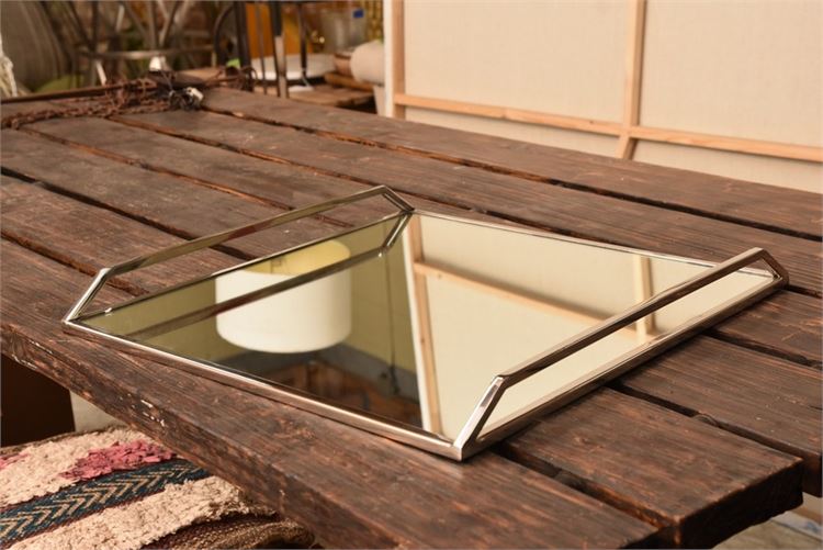 Contemporary Mirrored Serving Tray