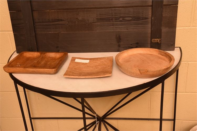 Three (3) Wooden Dishes