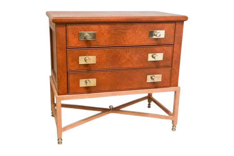 3-Drawer Bachelor Chest on Steel Stand