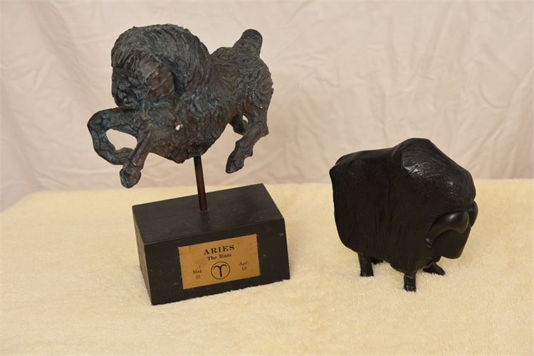 Aris and Buffalo Sculpture