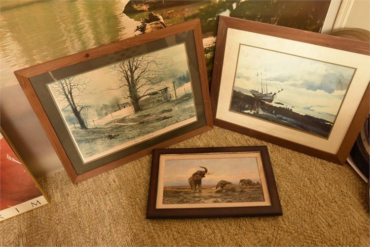 Three (3) Framed Landscapes