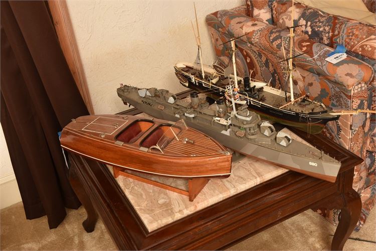 Three (3) Model Ships