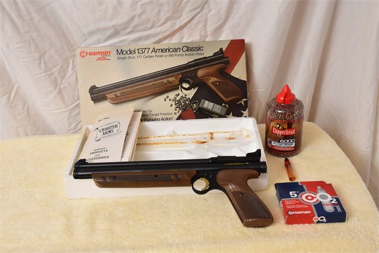 Crosman Model 1377 American Classic Single Shot 177 Caliber Pellet or BB Pump Ac