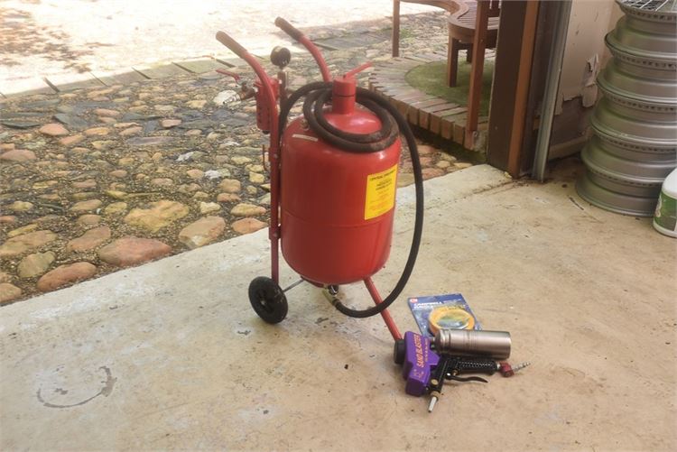 10 GALLON PORTABLE PRESSURE SANDBLASTER AIR TANK