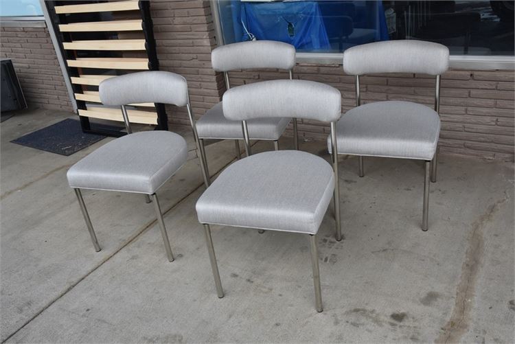 Four (4) Modern Upholstered Dining Chairs