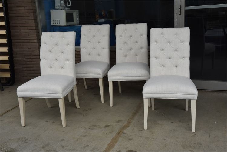 Four (4) Tufted and Upholstered Dining Chairs