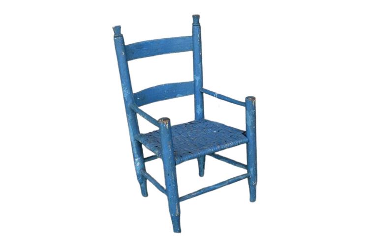 Blue Painted Childs Chair