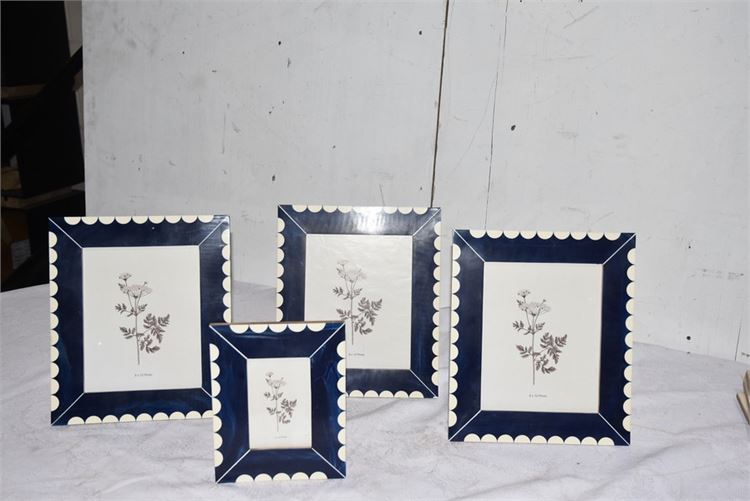 Group Blue and White Picture Frames