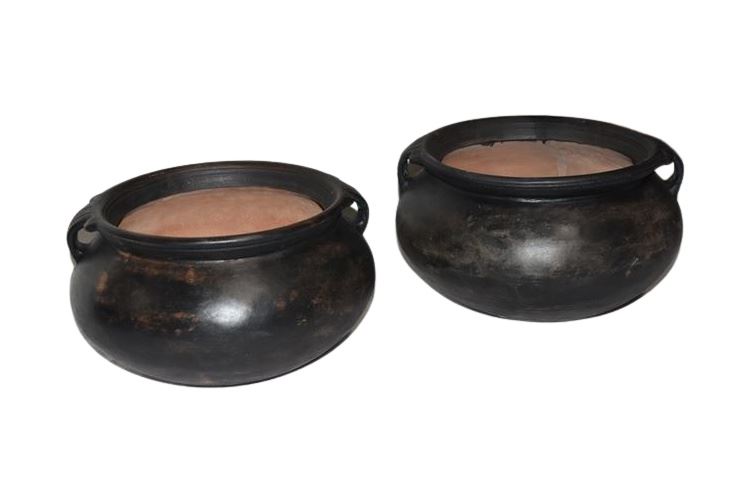 Pair Turkish Style Wide Mouthed Planter
