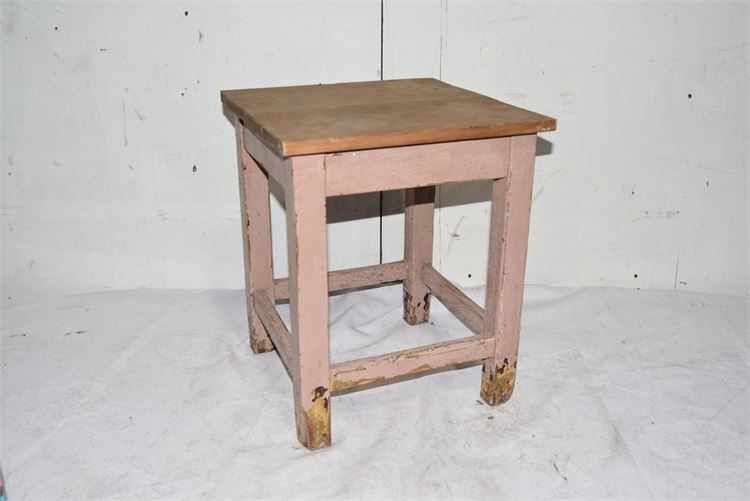 Painted Wood End Table