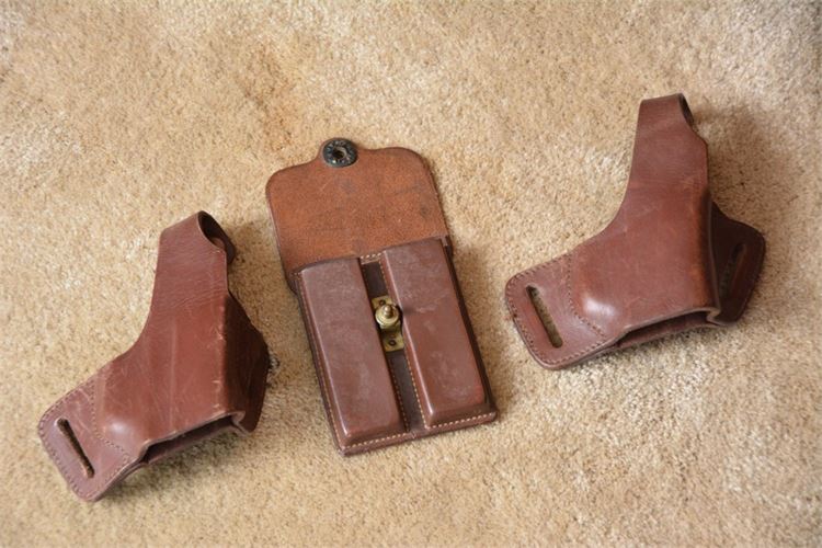 Leather Holster and Clip Holder