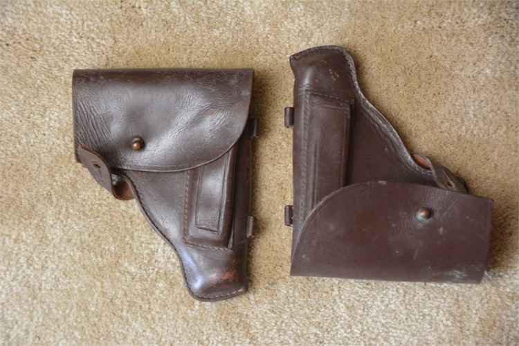 Two (2) Leather Pistol Holsters