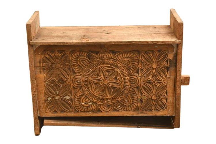 Heavily Carved Wooden Box