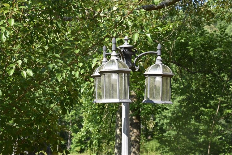 Three Light Outdoor Light Post