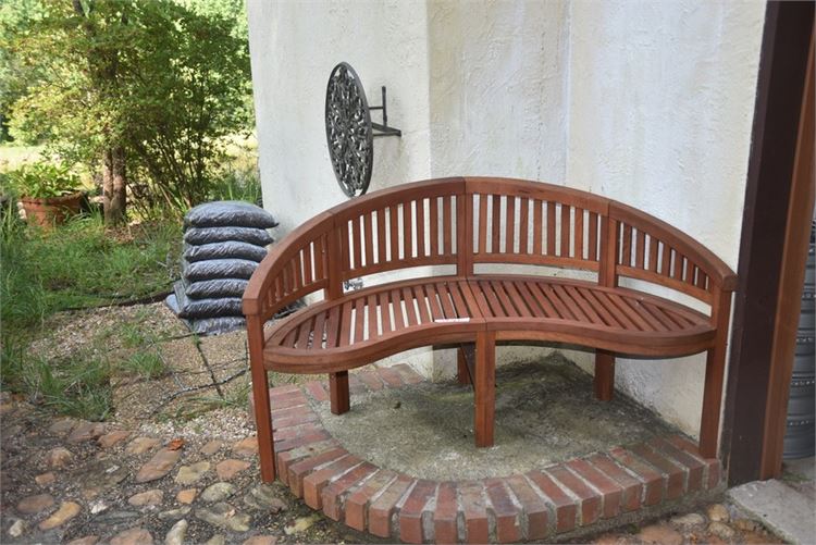 Curved Outdoor Bench