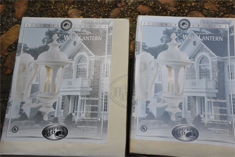 Pair Hampton Bay Wall Lanterns