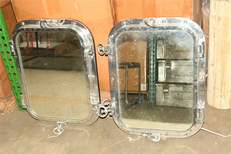 Pair Industrial Wall Mirrors