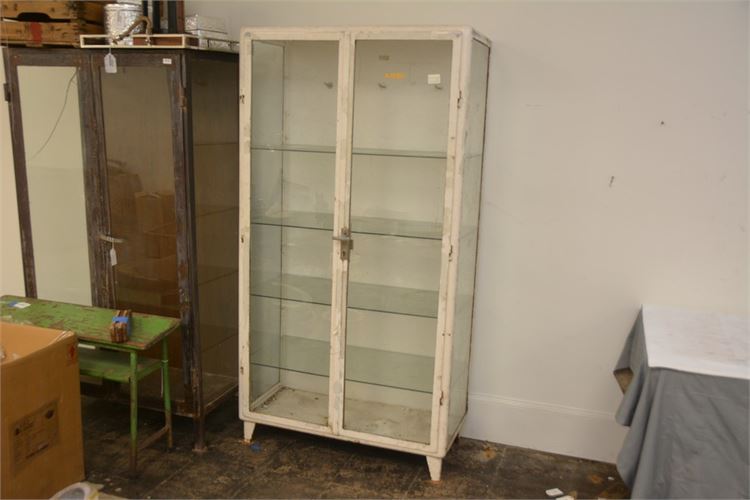 White Painted Glass Case