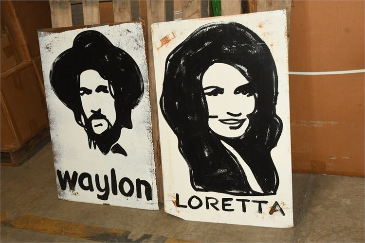 Waylon & Loretta Tin Signs