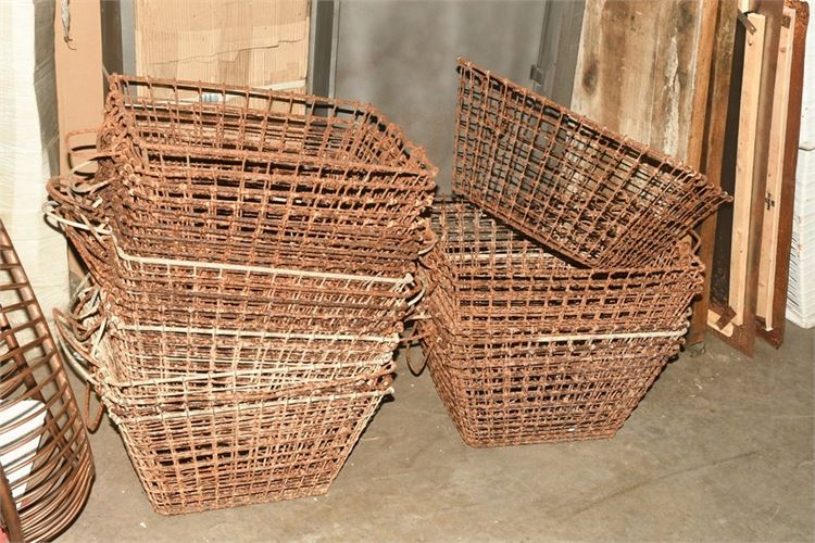 Group Vintage Metal Baskets