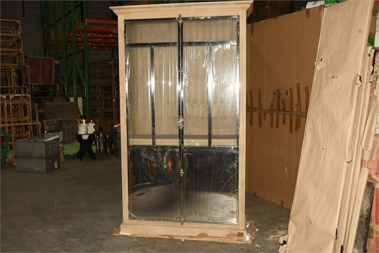 Large Mirrored Front Armoire