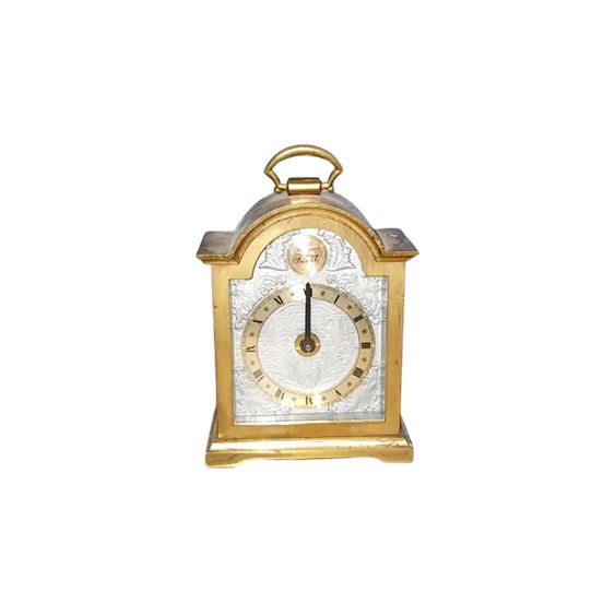 Tempus Fugit Bulova Mini Clock, c. 1950s