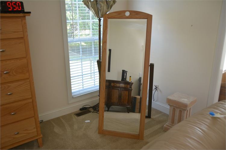 Wood Frame Standing Mirror