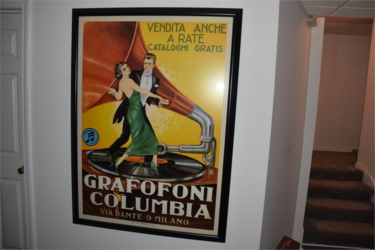 Leonetto Cappiello Grafofoni Columbia Graphophone Milano Italy Ad Poster