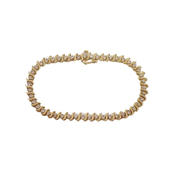 10K Yellow Gold 1.45 ct. Diamond Tennis Bracelet