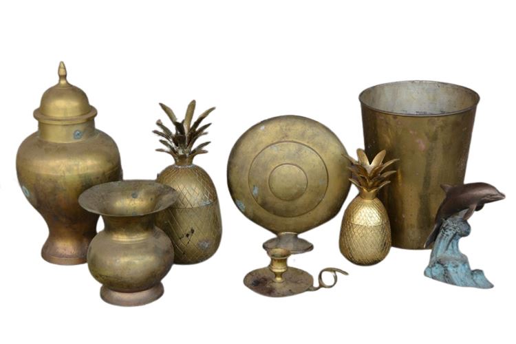 Group Decorative Brass Objects