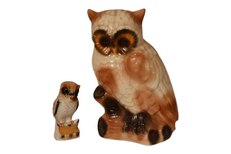 Two (2) Owl Figures