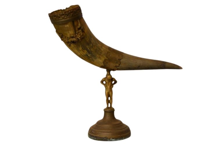 Horn and Gilt Brass Mounted Cornucopia