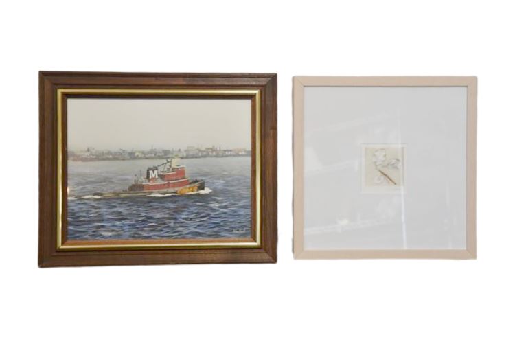 Herbert Weintraub Tug Artwork  and Signed Print