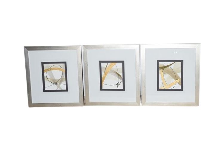 Trio Of Framed Modern Artworks