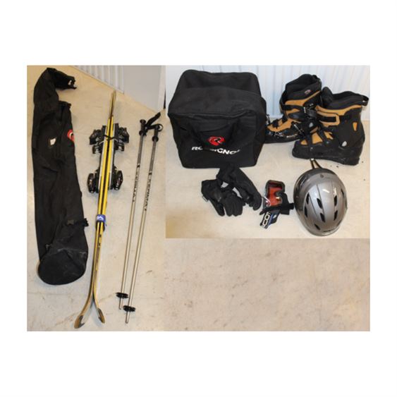 Group Lot of Snow Ski Equipment and Travel Bags - 8 Pc