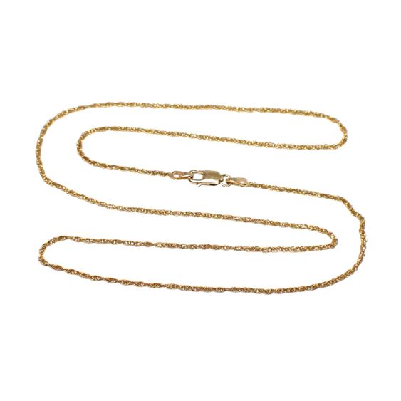 14K Yellow Gold Thin Rope Link Chain