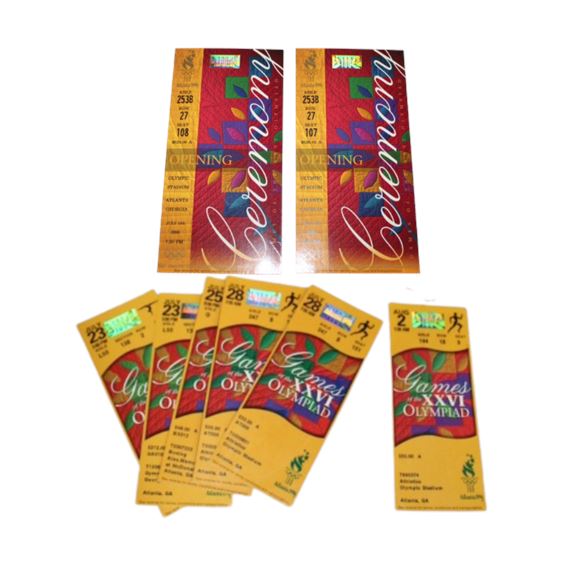 Atlanta 1996 Olympic Opening Ceremony & Game Tickets, 8 Pc