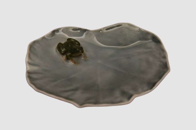 Royal Copenhagen Lily Pad & Frog Trinket Dish