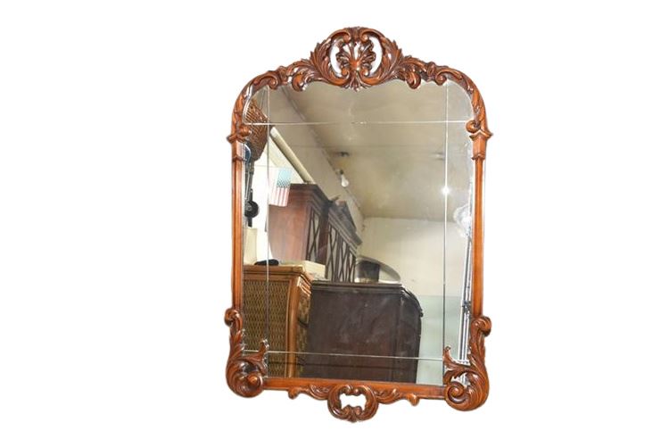 Carved Wood Wall Mirror