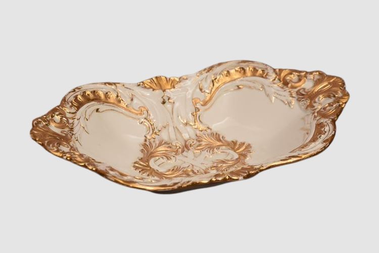 Meissen Gold and White Serving Dish