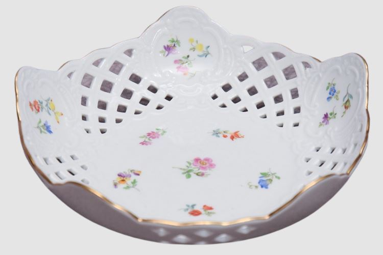 Meissen Reticulated Fluted Bowl